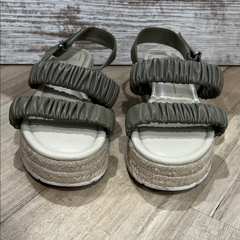 Dolce Vita Mizza Olive Green Platform Sandals